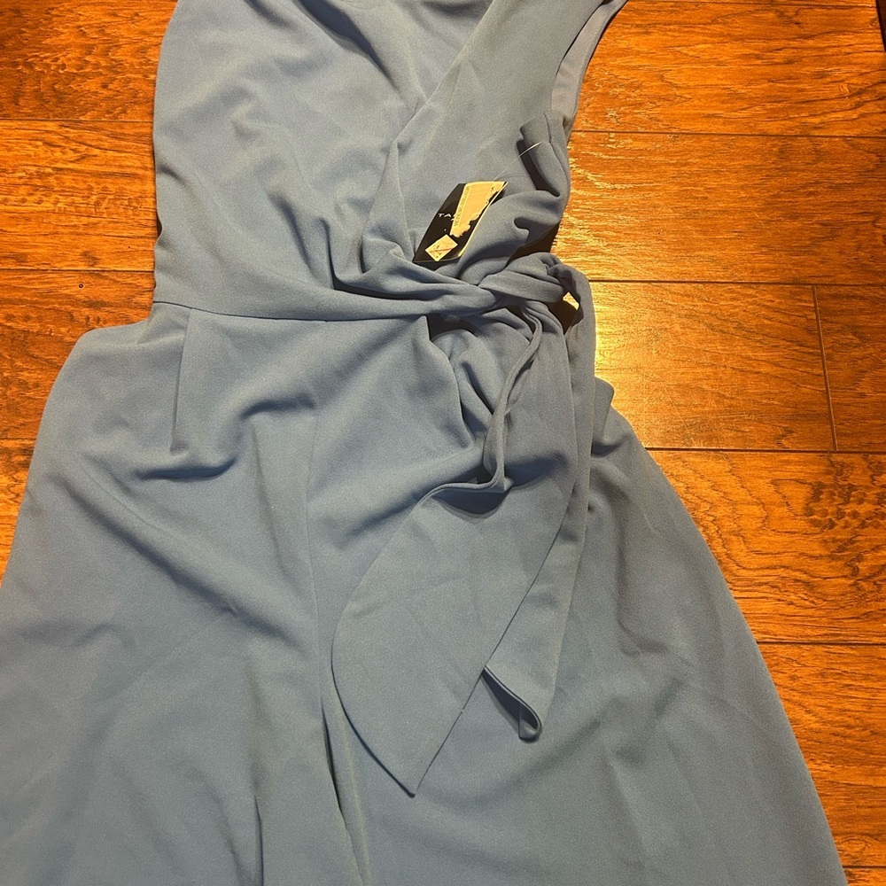 Tahari Side Tie Scuba Crepe Crop Wide Leg Jumpsuit size 14 NWT - Picture 6 of 10